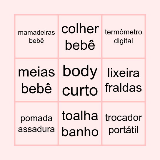 BêBêBingo da Ivy Bingo Card
