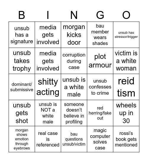 CM BINGO Card