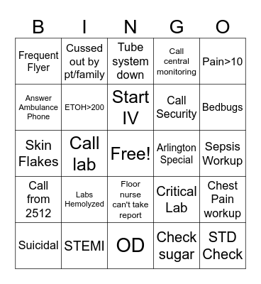 Baylor Bingo Card