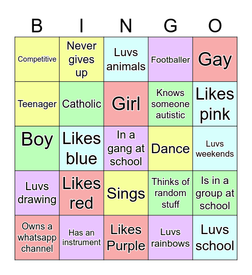 Untitled Binggo Bingo Card