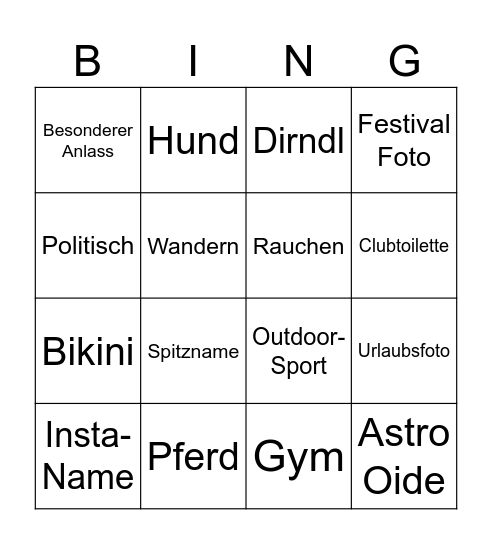 Bumble Bingo Card