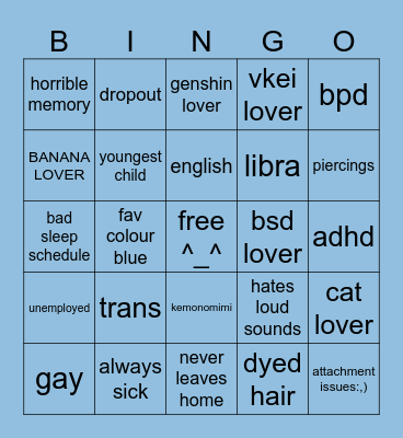 ki's bingo (peak) Bingo Card