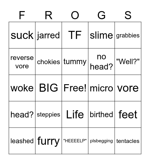 🐸 🍂 Amphibia WP Bingo Card