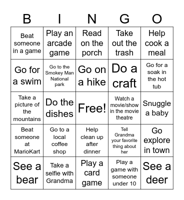 Thanksgiving 2025 Bingo Card