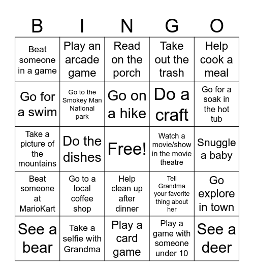 Thanksgiving 2025 Bingo Card
