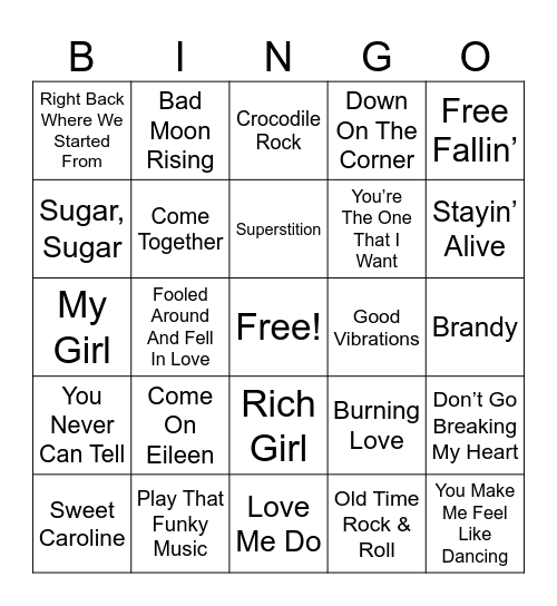 Double Bingo Card