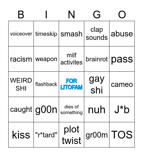 TT BINGO Card