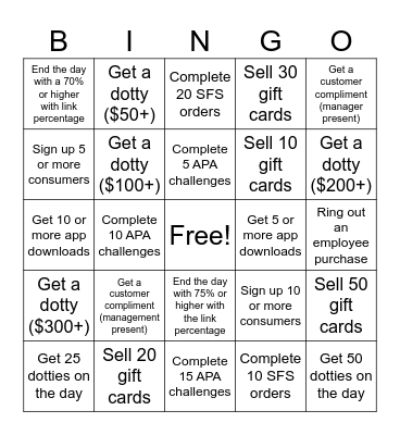 BLACK FRIDAY BINGO Card