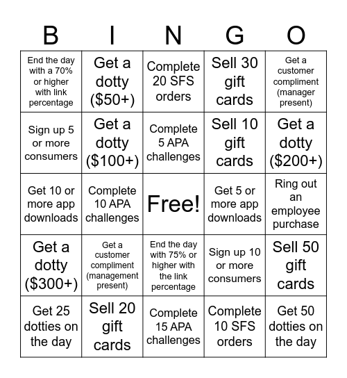 BLACK FRIDAY BINGO Card