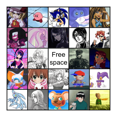 Favorite character bingo Card