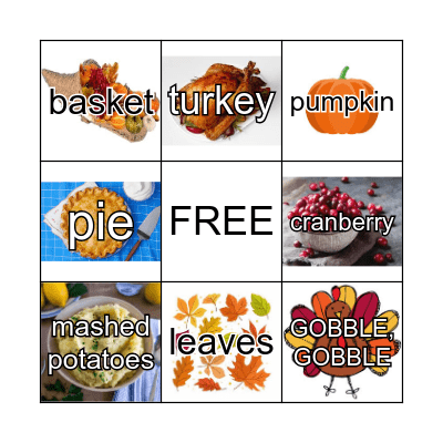Thanksgiving Bingo Card