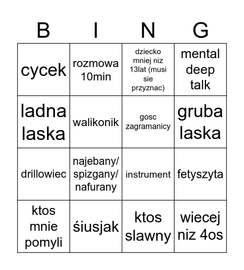 ome Bingo Card