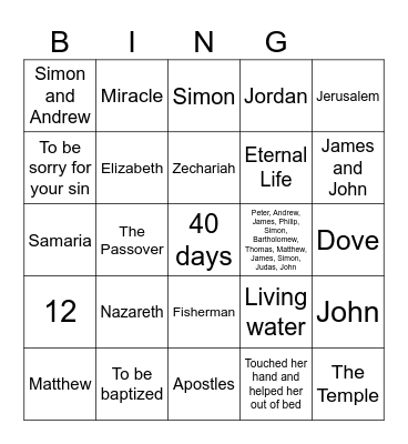 Review Bingo Card