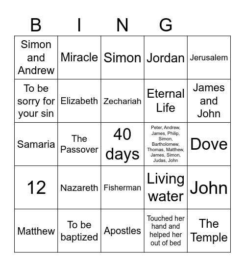 Review Bingo Card