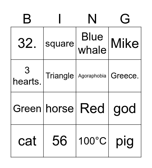 Bingo Card