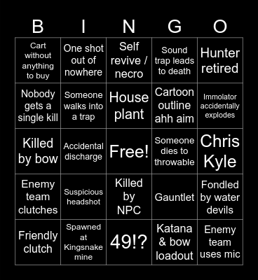 Bingo 1896 Bingo Card