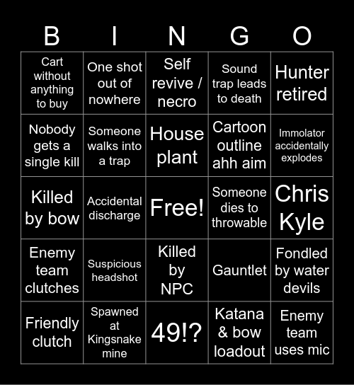 Bingo 1896 Bingo Card