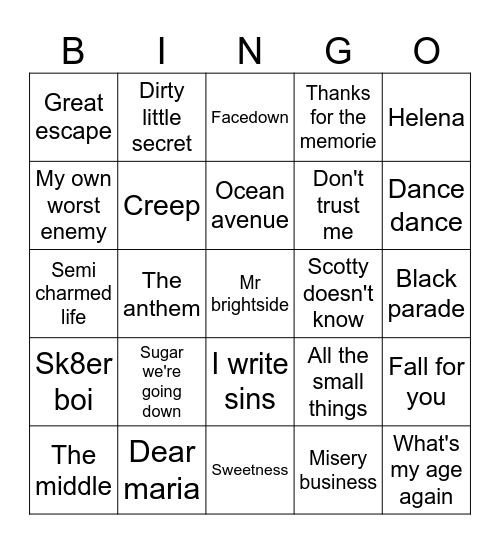 Rod tuff Bingo Card