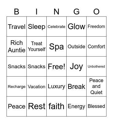 Bingo Lounge Bingo Card