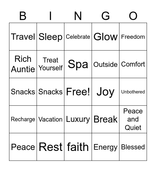 Bingo Lounge Bingo Card