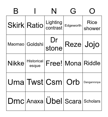 Comicon 2025 Bingo Card