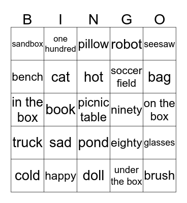 review Bingo Card
