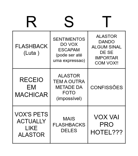 RADIOSTATIC Bingo Card