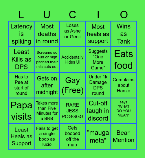 JESS BINGO Card