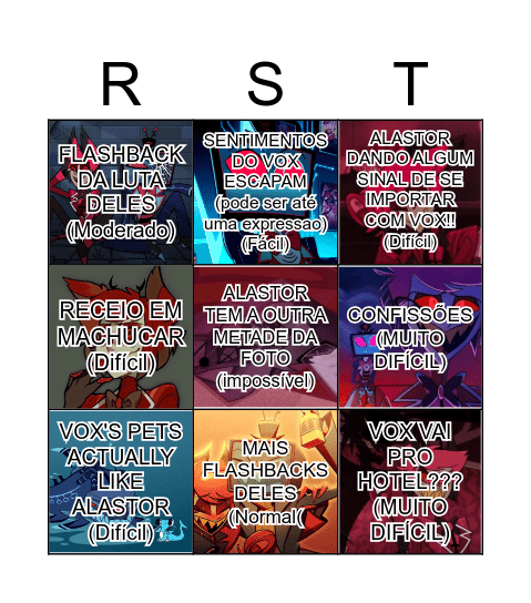 RADIOSTATIC Bingo Card