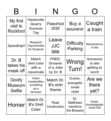 Burpee BINGO Card
