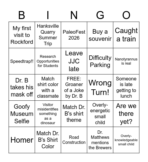 Burpee BINGO Card