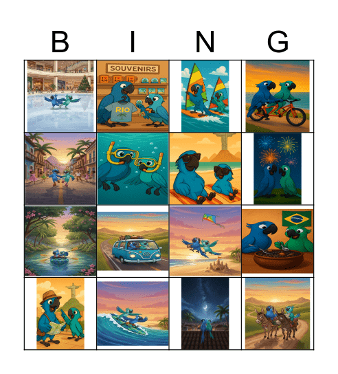 Adventure Bingo Card