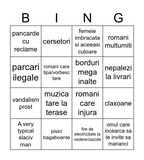 Noi in Varsovia Bingo Card