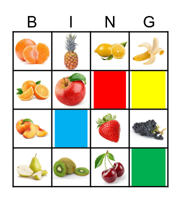 BINGO LES FRUITS Bingo Card