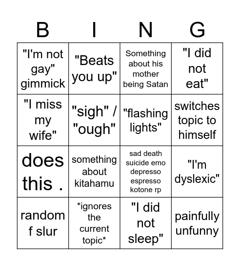 MYSTIC BINGO Card