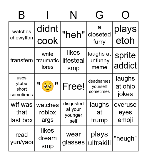 humour bingo Card