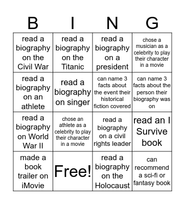 ELA Bingo- Find Someone Who... Bingo Card