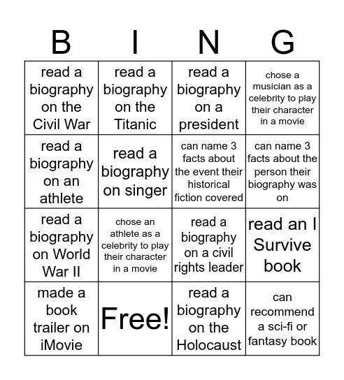 ELA Bingo- Find Someone Who... Bingo Card