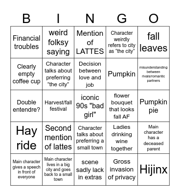 Fallmark Bingo 2025 Bingo Card
