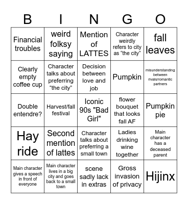 Fallmark 2025: Growing the Big One Bingo Card