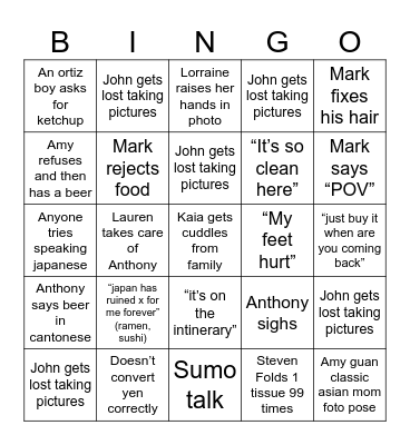 Guan Ortiz Japan bingo Card