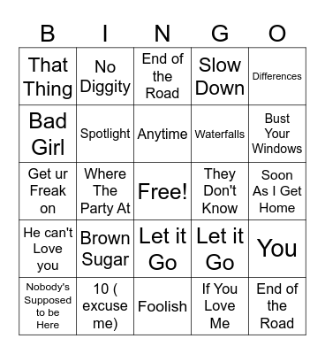 Therapy Entertainment Bingo Card