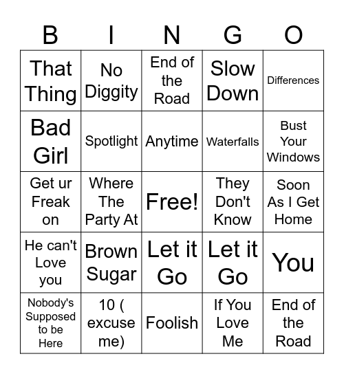 Therapy Entertainment Bingo Card