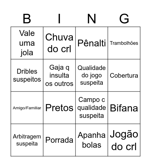 Bingo Distrital Bingo Card