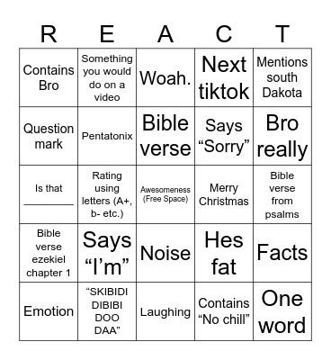 5X5 bingo voicebot Bingo Card