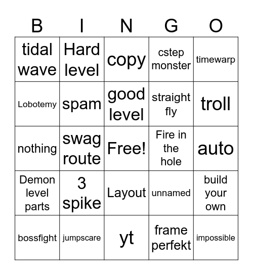 RECENT TAAAAAB Bingo Card