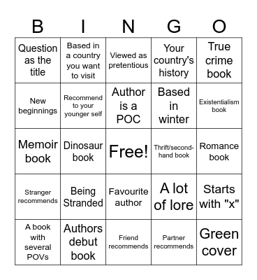 Neem & Kreem Book Bingo Card
