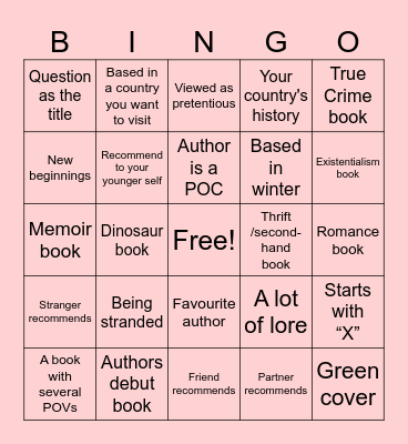Neem & Kreem Book Bingo Card