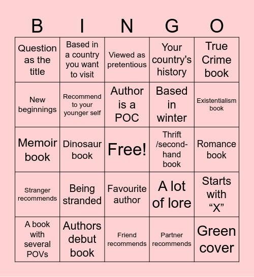 Neem & Kreem Book Bingo Card