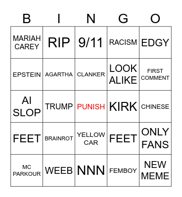 REELS Bingo Card